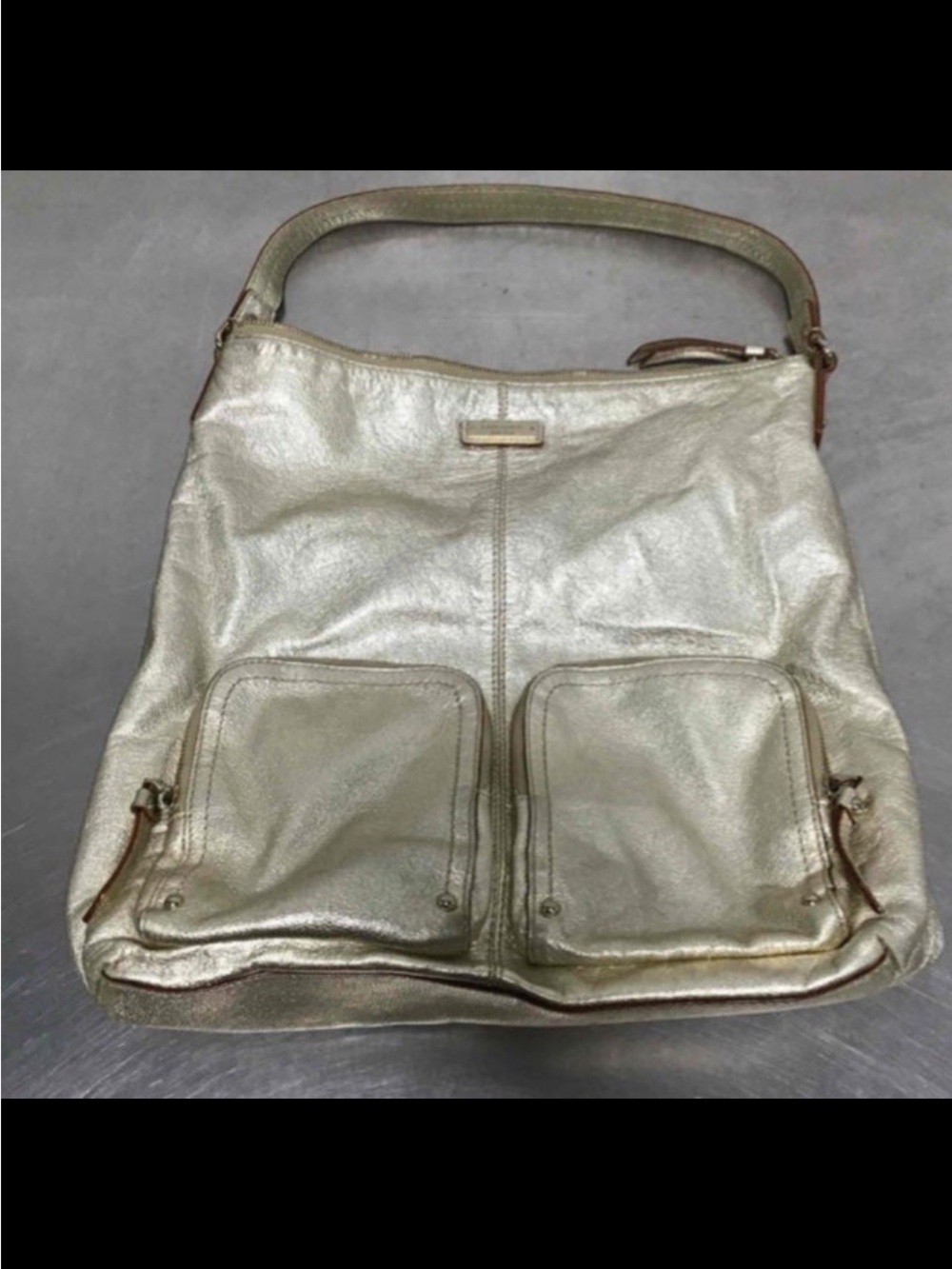 Kate Spade Nina or Ginnifer La Casita gold pocket hobo
